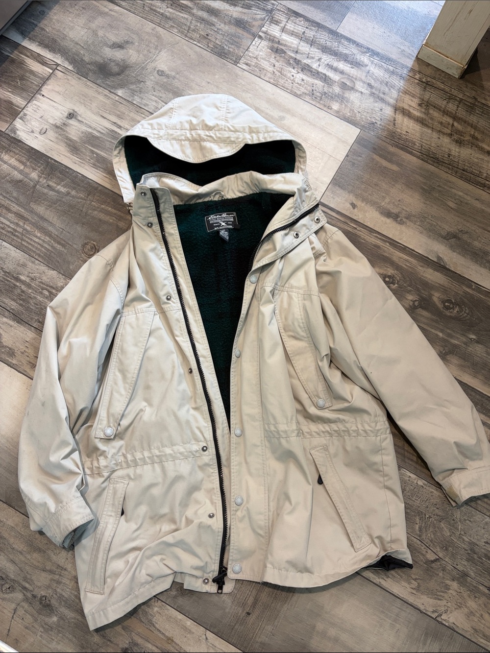 Vintage Eddie Bauer Jacket with Wool Blend Liner Size XL